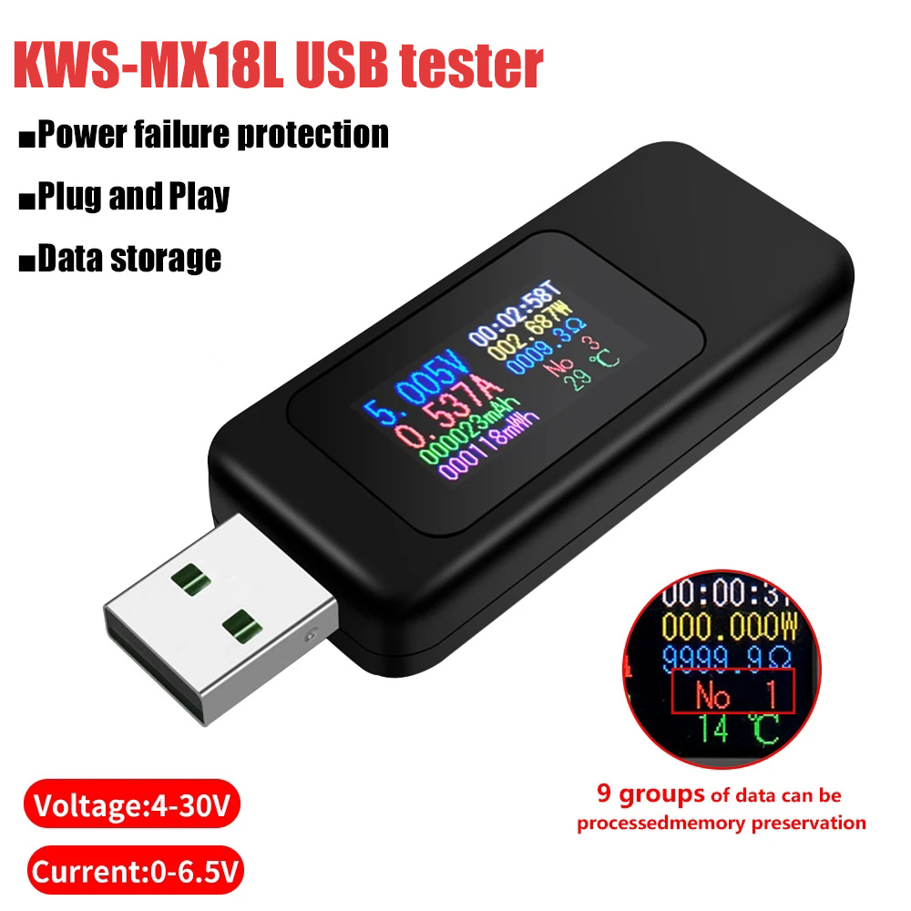 Power Supply Tester - Testeur USB 10 en 1, voltmètre