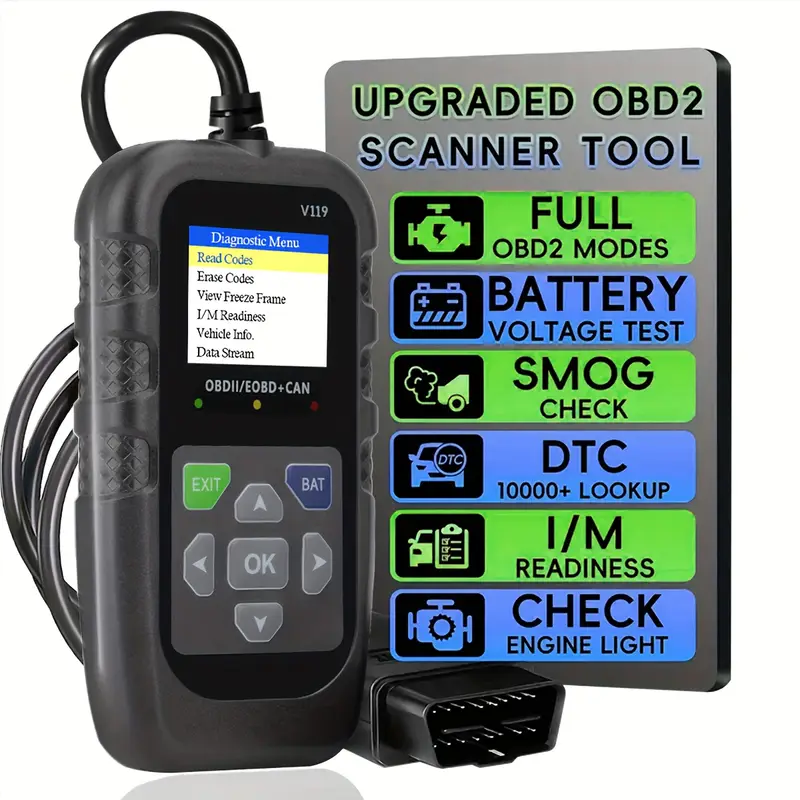Lecteur de codes OBD2 V119, ou - Power Supply Tester avis et prix