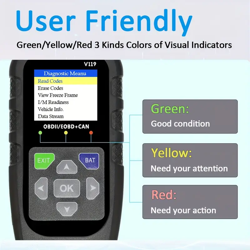 Lecteur de codes OBD2 V119, ou - Power Supply Tester avis et prix