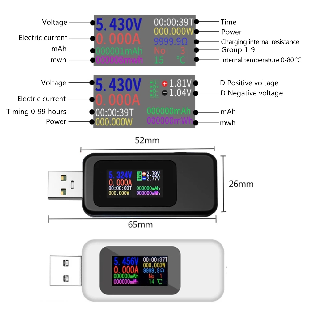 Testeur USB 10 en 1, voltmètre - Power Supply Tester avis et prix