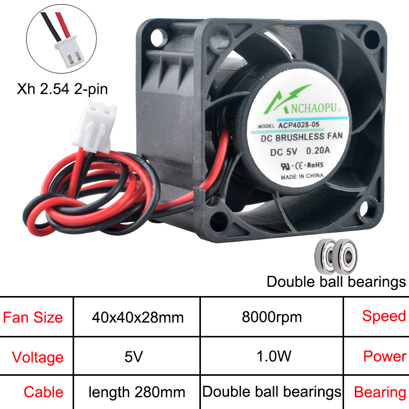 Ventilateur axial ACP4028 4cm  - Server Power Supply avis et prix